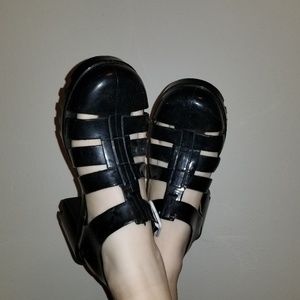 Black jelly heels (SOLD!)